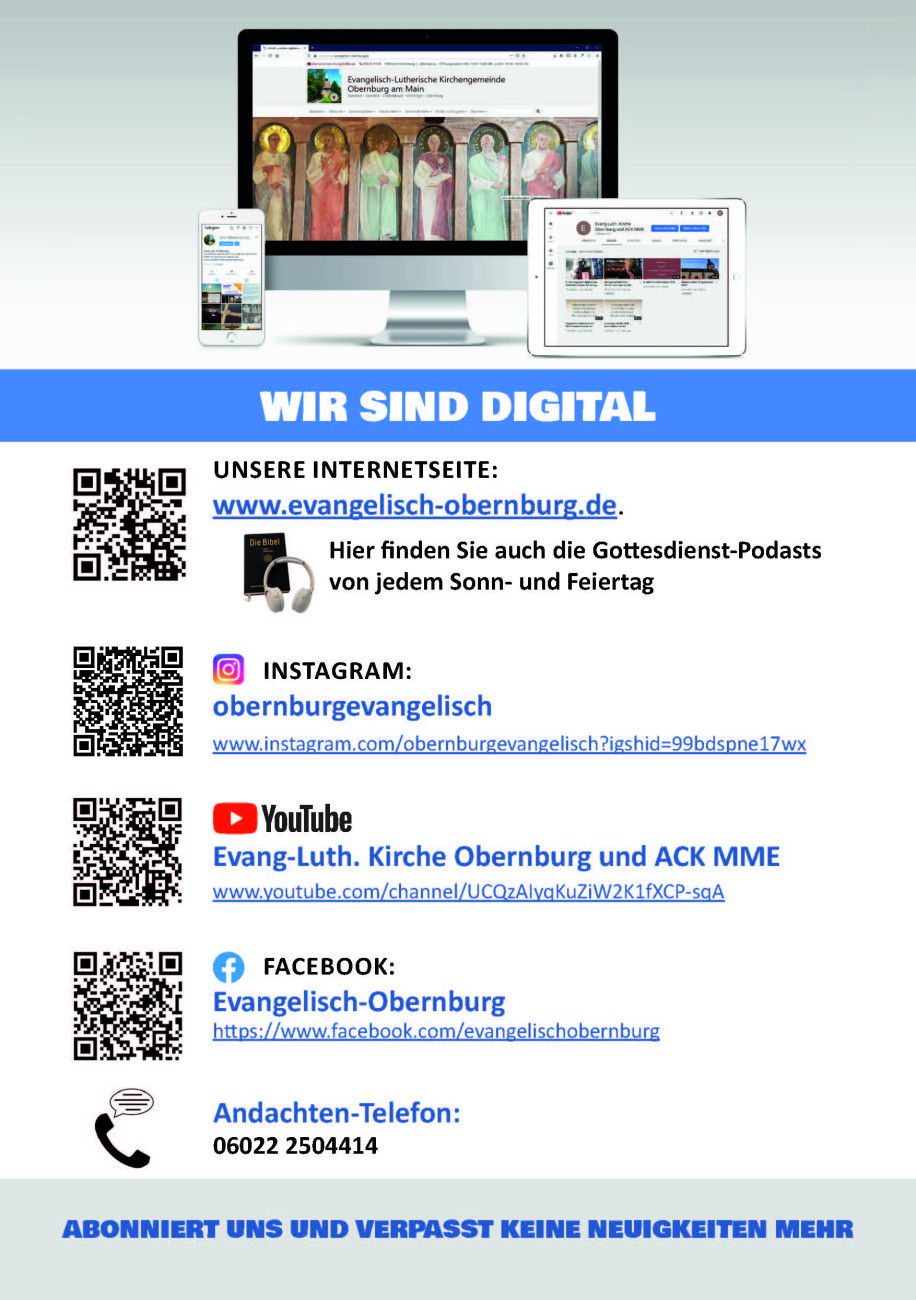 Kontakt EvangelischLutherische Kirchengemeinde Obernburg am Main