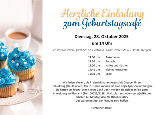 Geburtstagscafé - Oktober 2025