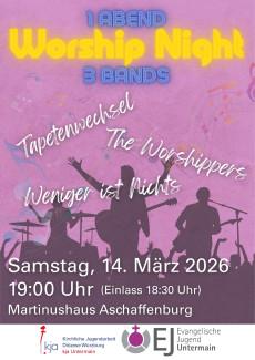 Veranstaltung Worship Night am 14.03.2026 im Martinushaus Aschaffenburg