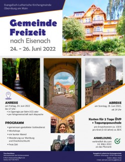 Gemeindefreizeit nach Eisenach 2022