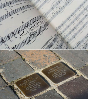 Kantate - Liedblatt und Stolperstein